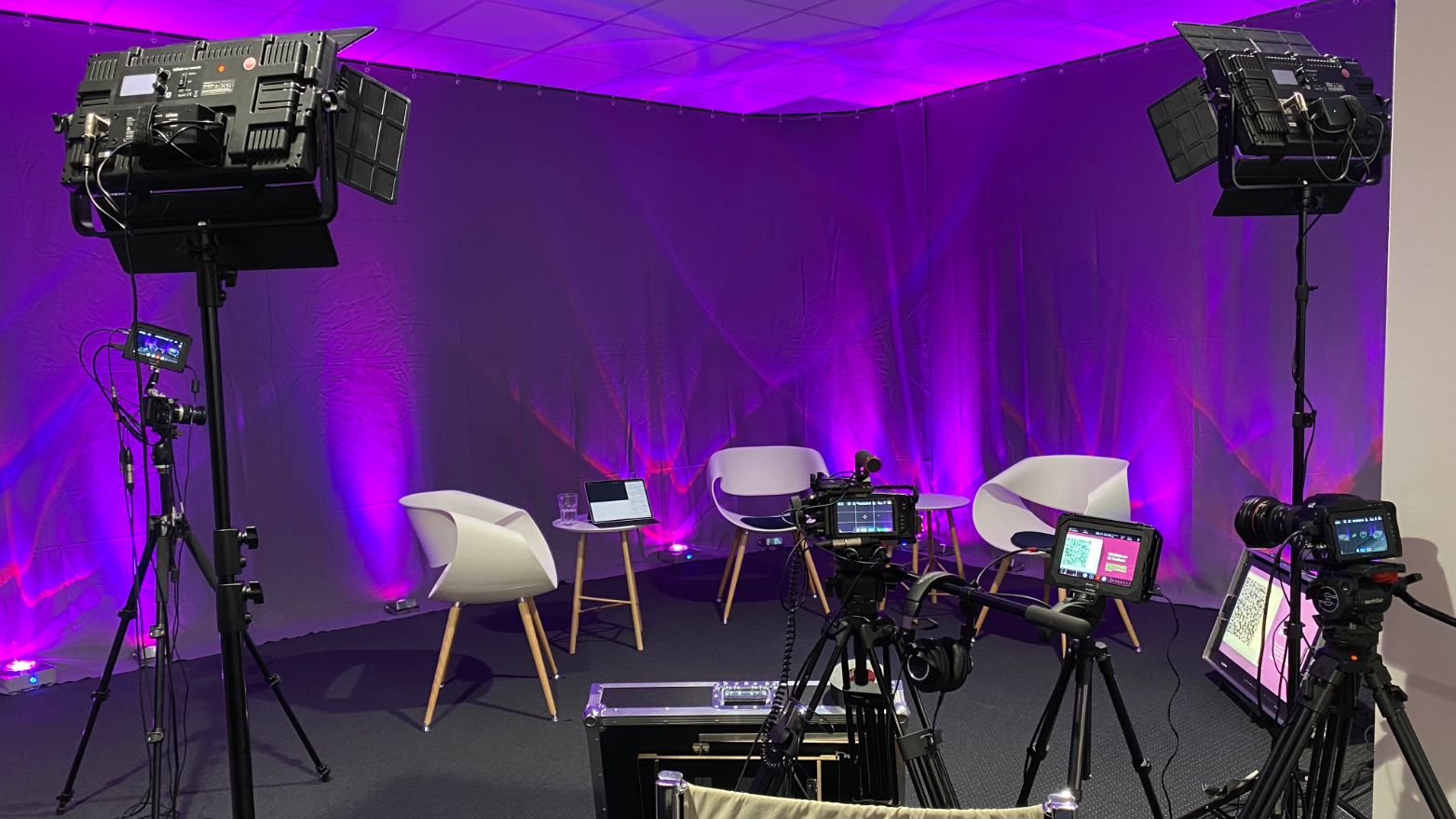 Livestream-Setup mit Licht